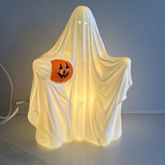 Belco Lites Corp Halloween Ghost Blow Mold Vintage 1979 - Picture 1 of 7